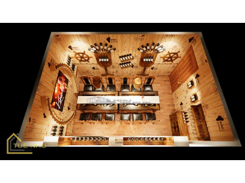 thi công hầm rượu nhà hàng GÒ CÔNG -Q8