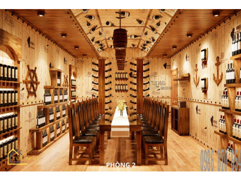 thi công hầm rượu nhà hàng GÒ CÔNG -Q8