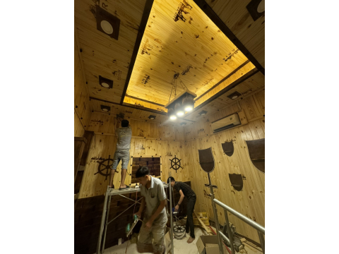 thi công hầm rượu nhà hàng GÒ CÔNG -Q8