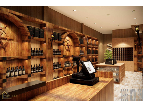 Thi công showrooms rượu vang Anh Tuân -Hà Nội