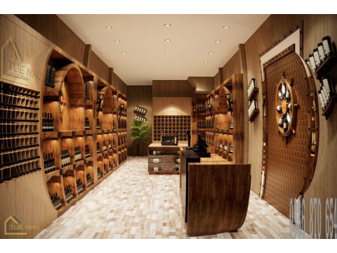 Thi công showrooms rượu vang Anh Tuân -Hà Nội