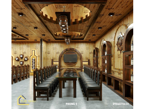 thi công hầm rượu nhà hàng 77 -THỦ ĐỨC