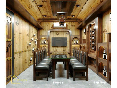 thi công hầm rượu nhà hàng 77 -THỦ ĐỨC