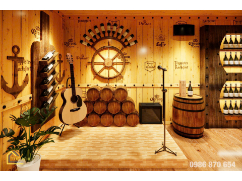 thi công hầm rượu gia đình chị OANH -tp HUẾ